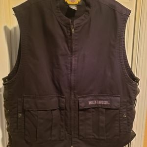 HARLEY  DAVIDSON AUTHENTIC BLACK DENIM BIKER VEST